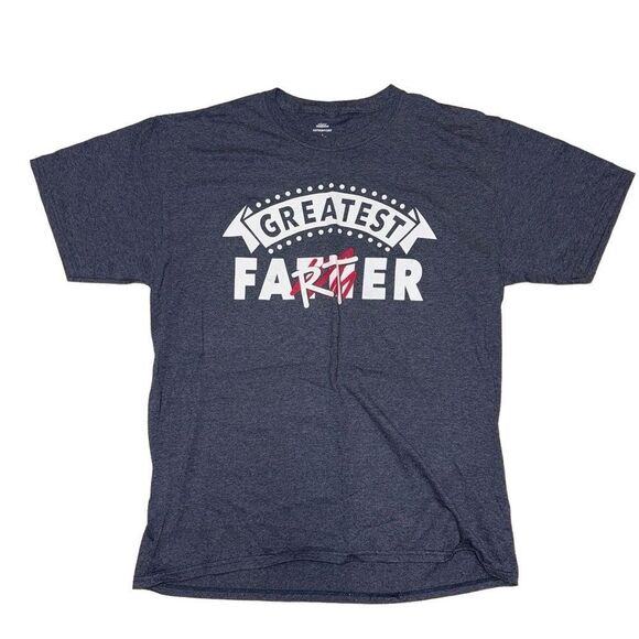 Men's Large Dark Grey Heather Graphic T-Shirt Humorous Funny Dad Gift - Picture 2 of 3